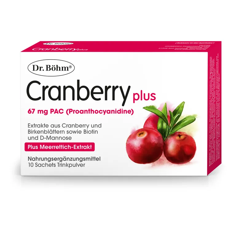 shopapotheke Dr. Böhm® Cranberry plus 50% Rabatt für begrenzte Zeit