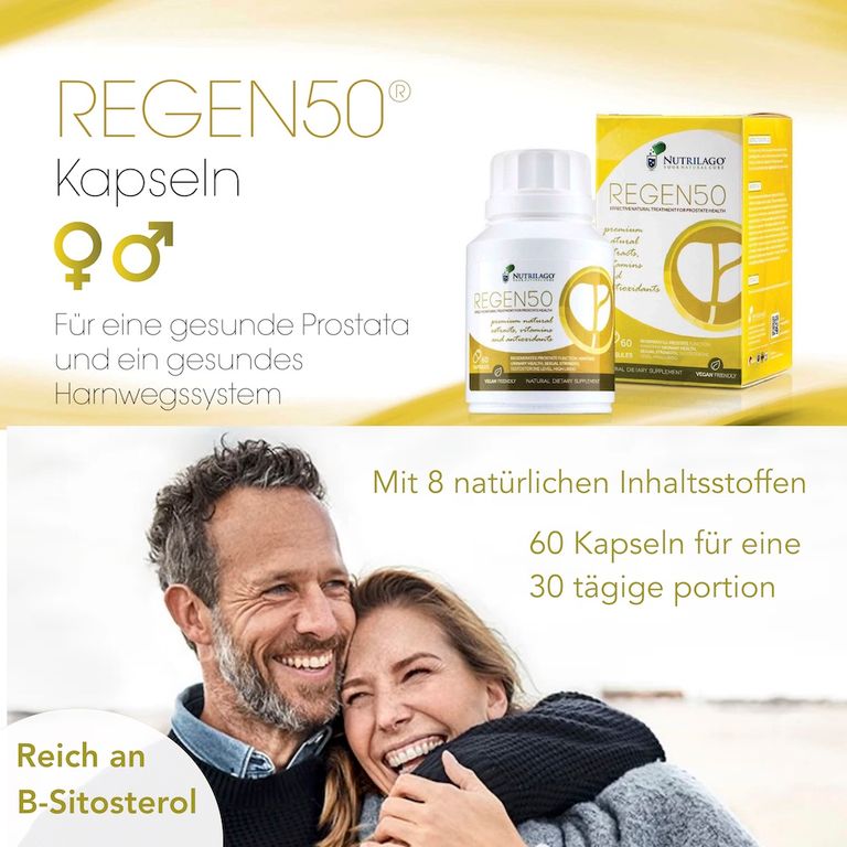 shopapotheke Nutrilago® REGEN50 - PROSTATA UND BLASE Premium Komplex-Reich an Beta-Sitosterol uvm Sonderangebot