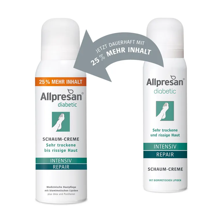 shopapotheke Allpresan diabetic INTENSIV + REPAIR Schaum-Creme mit Urea Zeitlich begrenztes Angebot