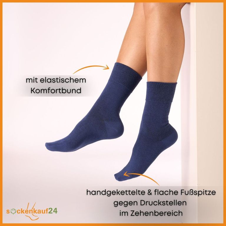 shopapotheke Diabetiker Socken mit Komfortbund ohne Gummi & ohne Naht für Damen und Herren 10 Paar VIP-Rabatte