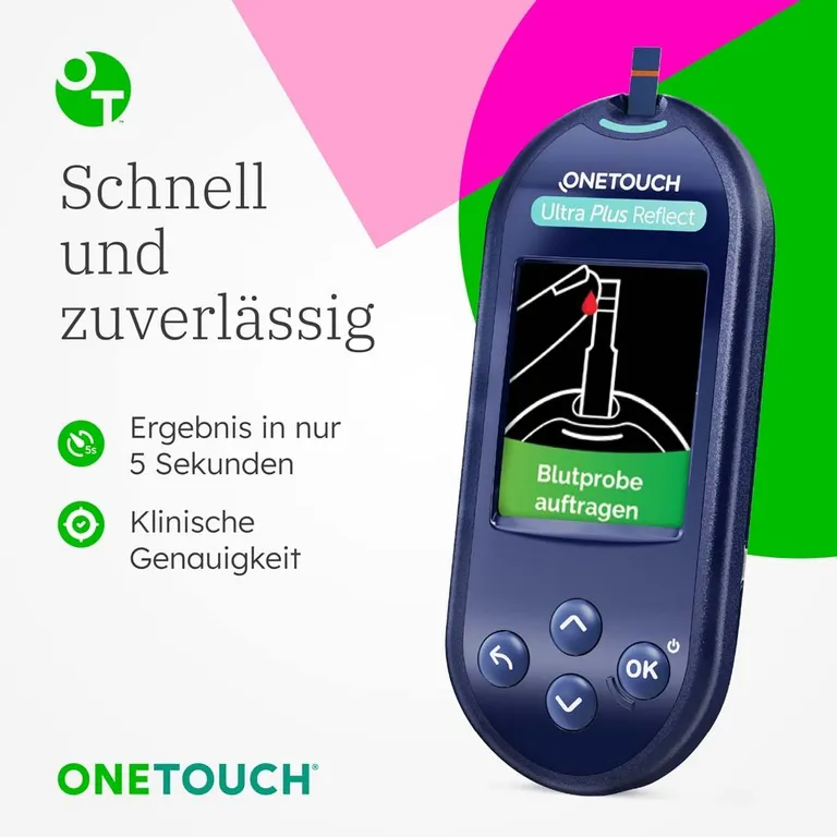 shopapotheke OneTouch Ultra Plus Reflect® Blutzucker-Messgerät Set mg/dl Bis zu 55% Rabatt