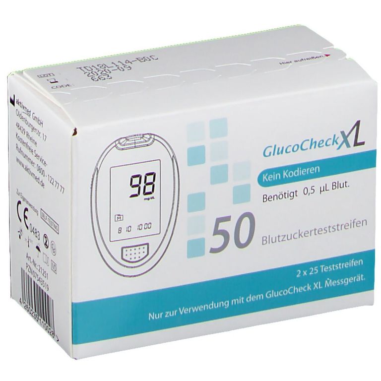 shopapotheke GlucoCheckXL Blutzuckerteststreifen Begrenzt auf 3 Tage