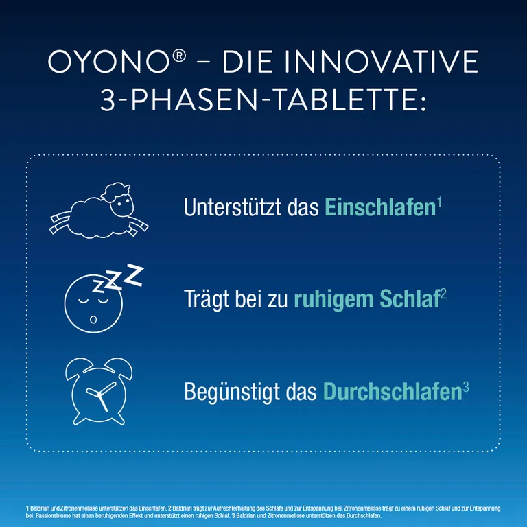 shopapotheke OYONO® Nacht mit 1mg Melatonin Baldrian und Zitronenmelisse Online Outlet