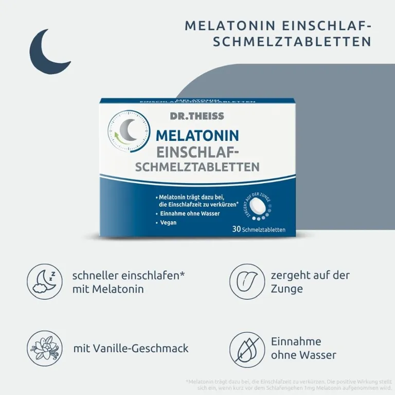 shopapotheke Dr. Theiss Melatonin Einschlaf-Schmelztabletten Bis zu 60% Rabatt